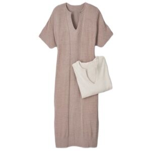 BAREFOOT DREAMS Cozychic Ultra Lite Caftan Dress Sleep Casual Soft Midi OS Oprah